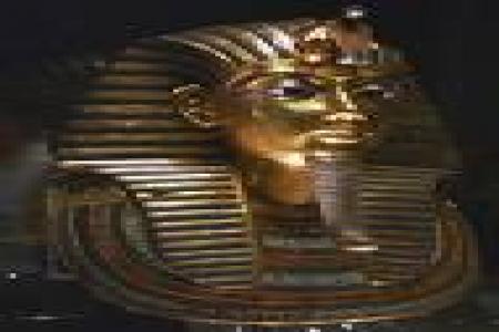 Gouden masker van Toetanchamon in het Egyptisch Museum in CaÃ¯ro