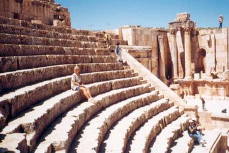 Il teatro romano a Petra in Giordania